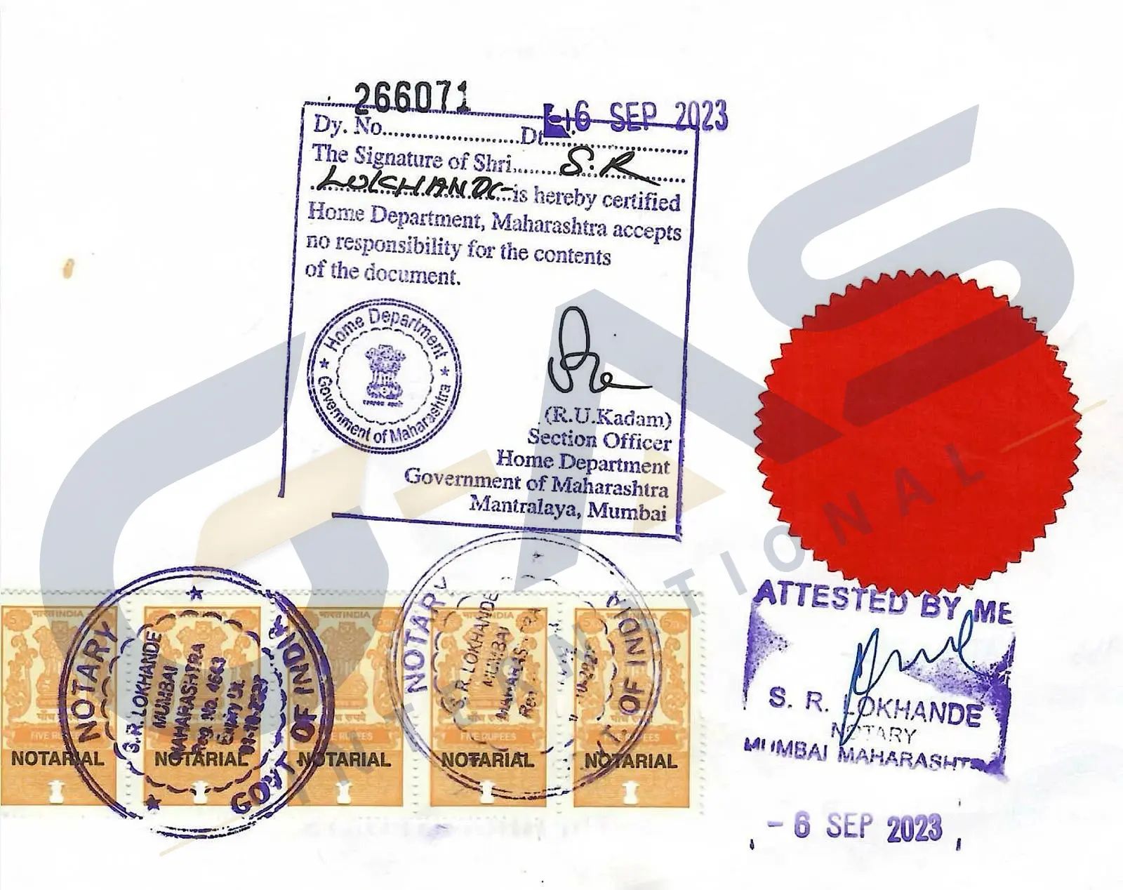 Home Department Attestation Services for personal documents in India