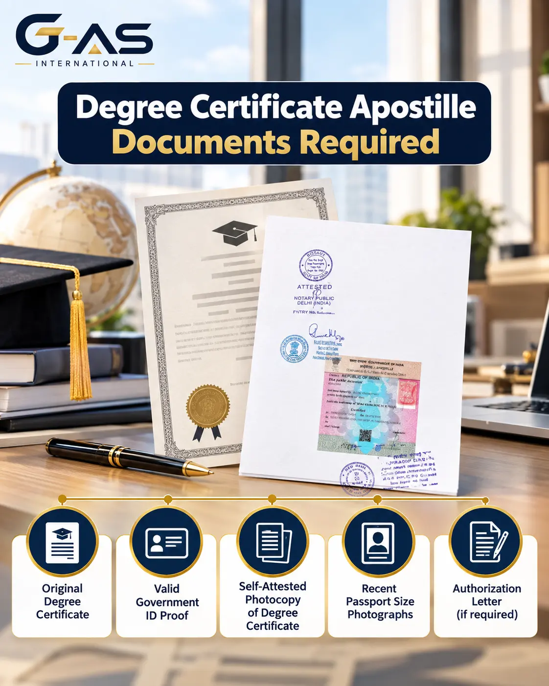 Degree Certificate Apostille Documents Required checklist for Indian degree authentication