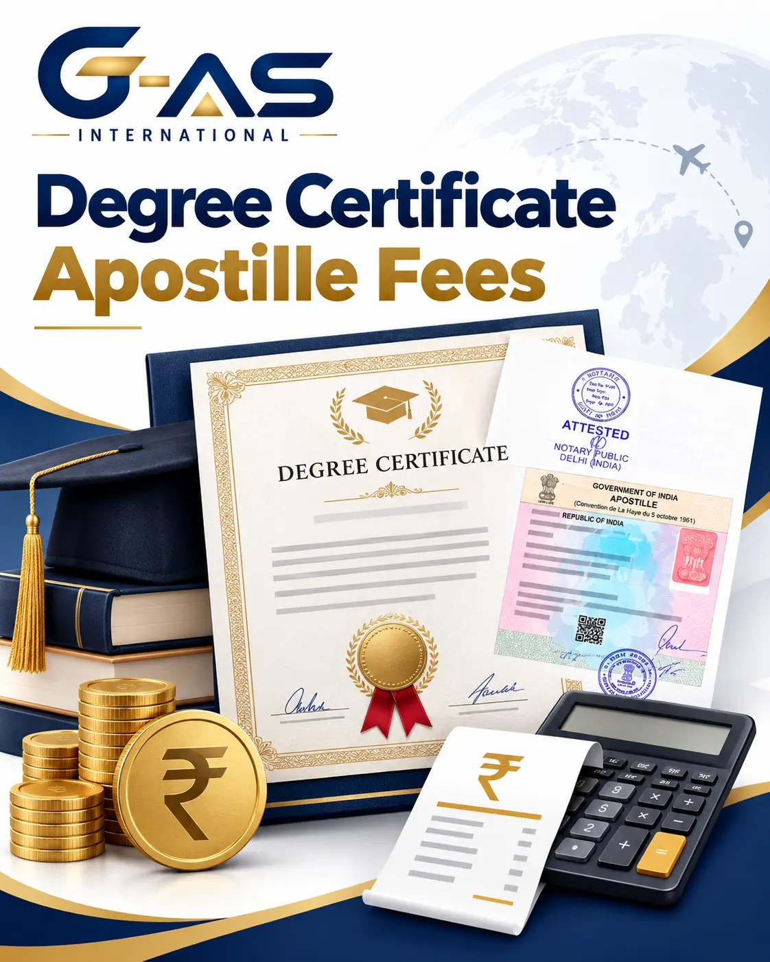 Degree Certificate Apostille Fees and cost factors in India