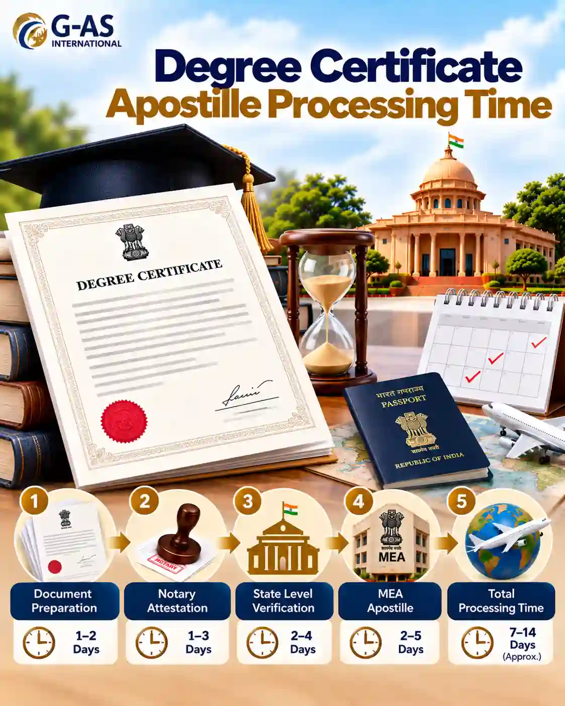 Degree Certificate Apostille Processing Time timeline and verification stages