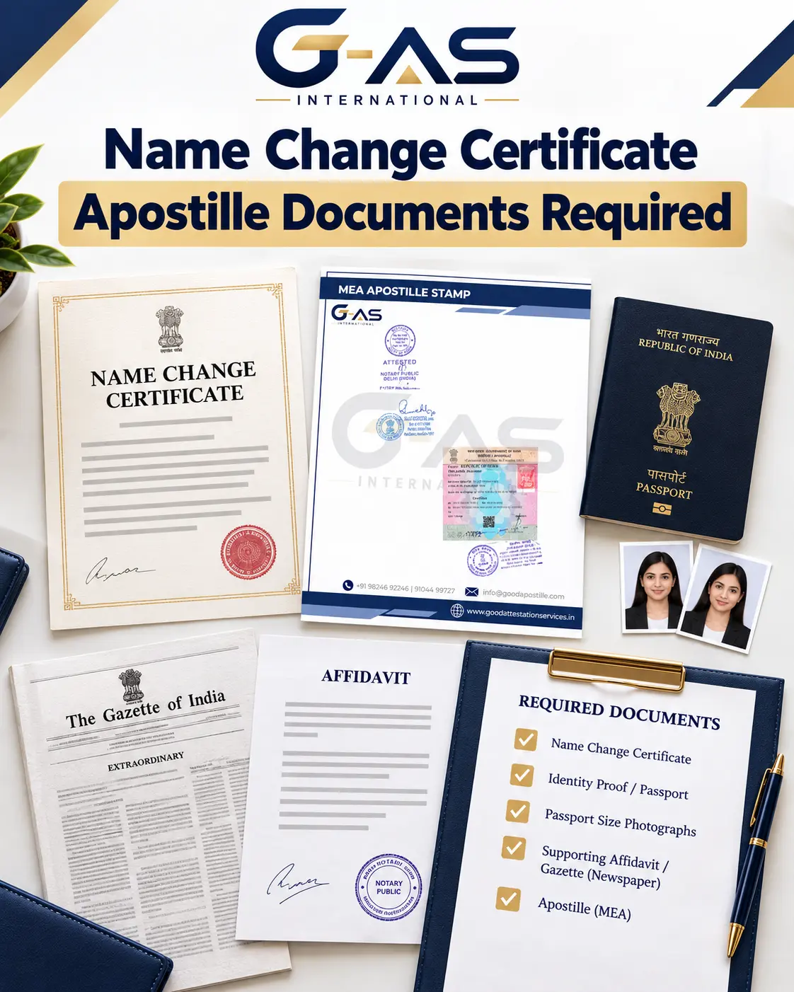 Name Change Certificate Apostille Documents Required checklist for apostille preparation
