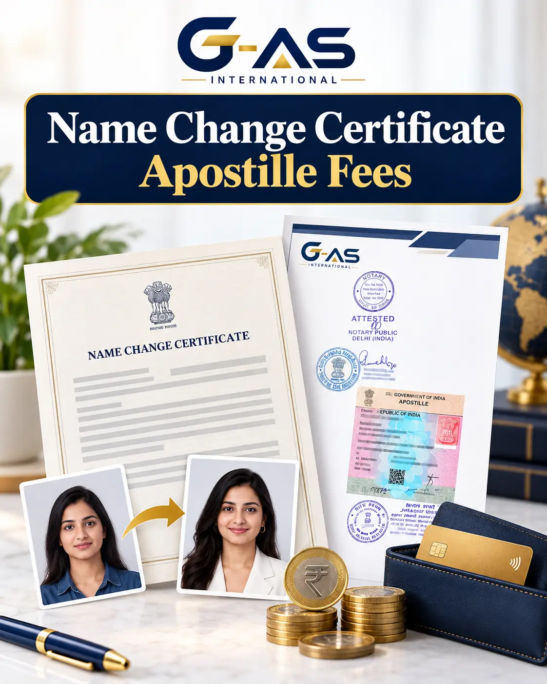 Name Change Certificate Apostille Fees guide covering key cost factors in India