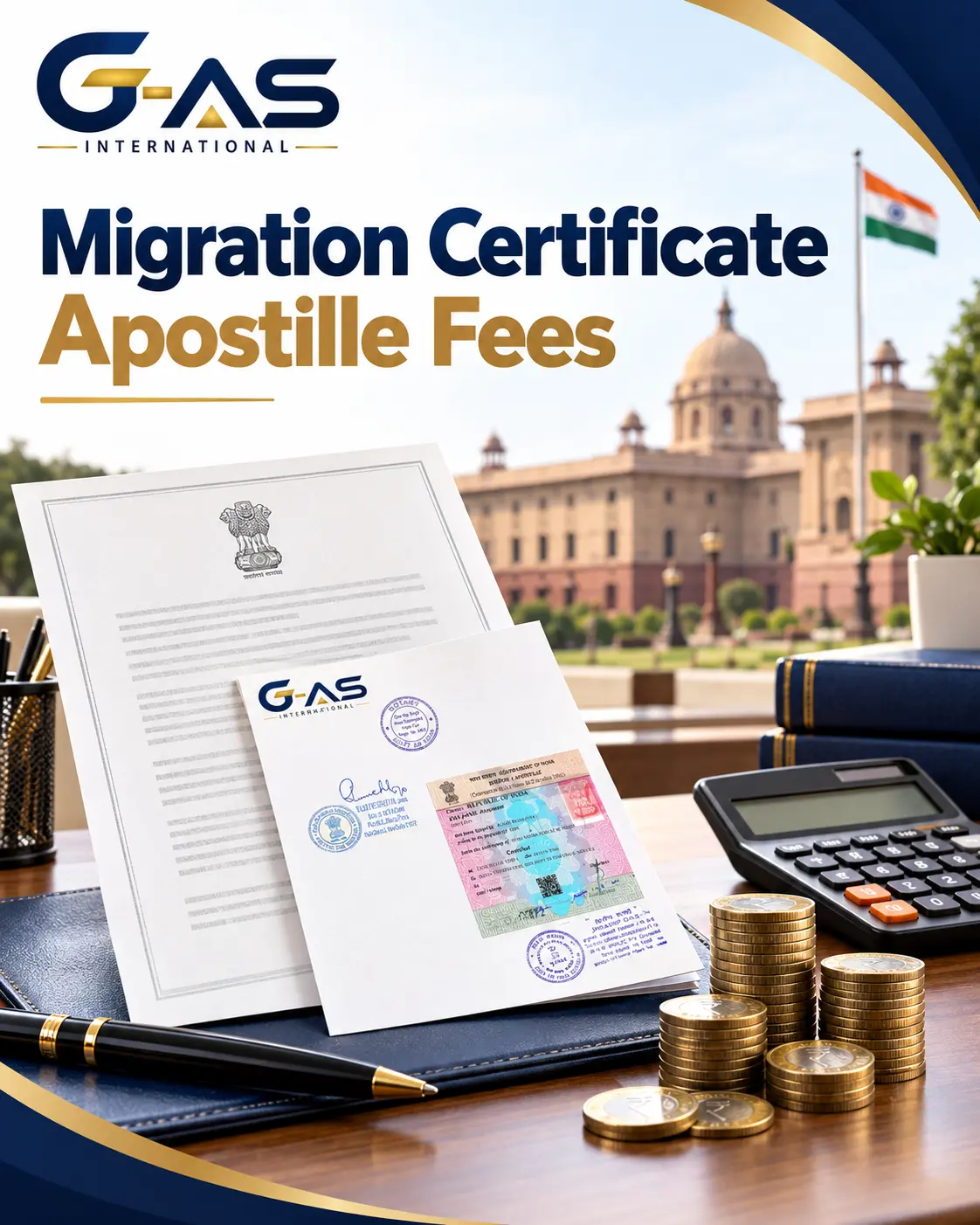 Migration Certificate Apostille Fees and cost factors in India