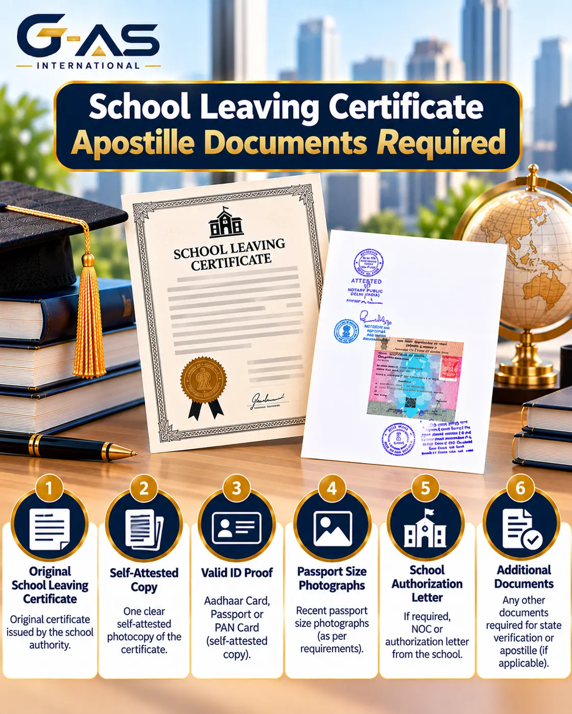 School Leaving Certificate Apostille Documents Required checklist for India