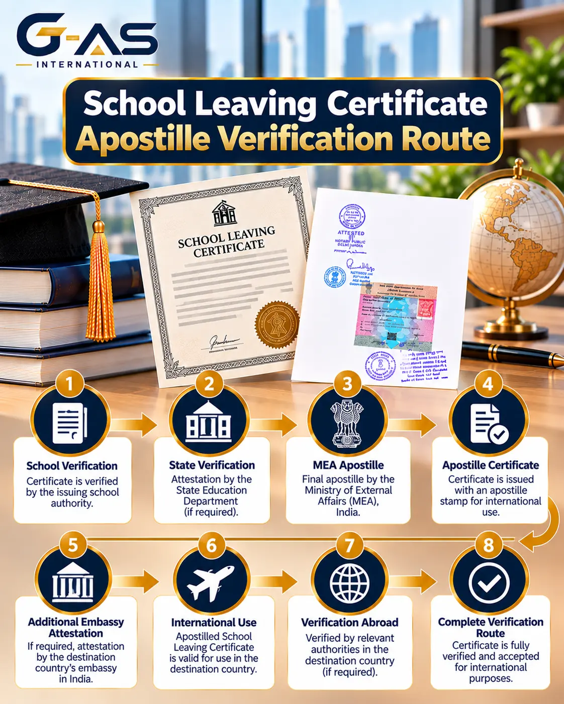 School Leaving Certificate Apostille Verification Route for document authentication in India