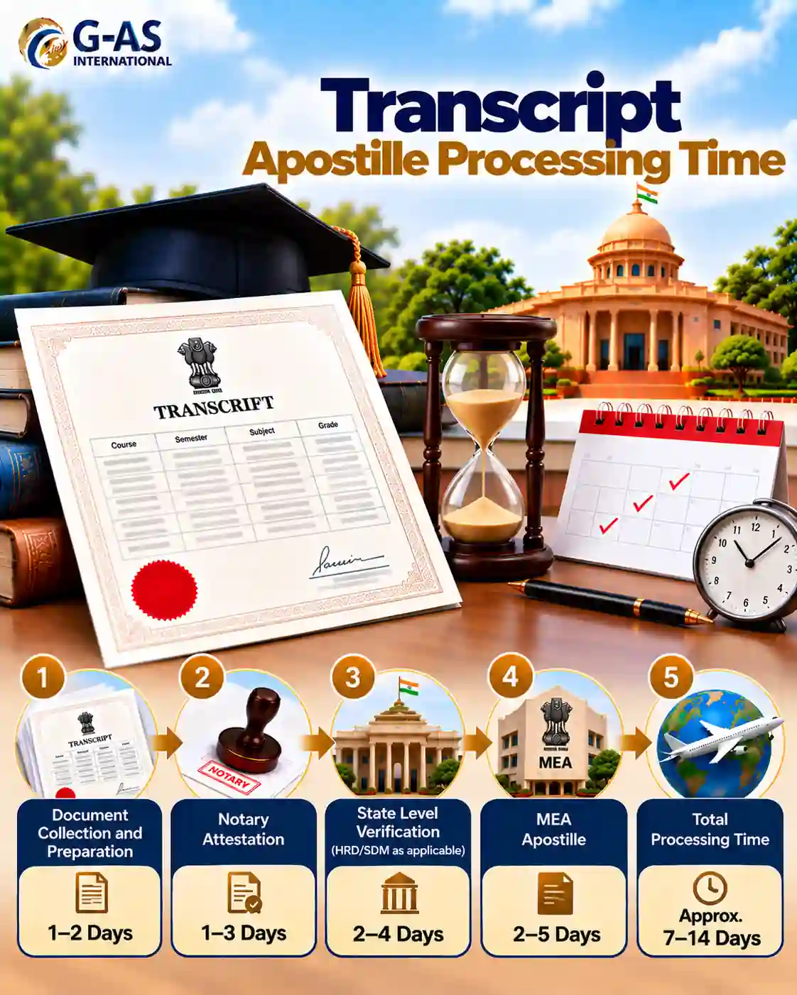 Transcript Apostille Processing Time and factors affecting the timeline